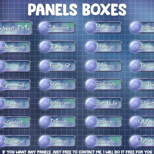 K&ouml;nnte beinhalten: Ein Satz von 16 blauen und gr&uuml;nen Kn&ouml;pfen mit wei&szlig;em Text. Die Kn&ouml;pfe sind mit W&ouml;rtern wie "&Uuml;ber mich", "Discord", "Patreon", "Steam", "Kunstwerke", "Spenden", "Regeln", "Abonnieren", "FAQ", "Regeln", "Befehle", "Spiele", "Zeitplan", "Links", "Instagram", "Einrichten", "Twitter", "Kontakt", "Merchandise", "Shop", "Website", "Credits", "Spezifikationen", "Soziale Medien", und "Wunschliste" beschriftet.