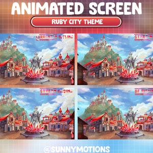 ANIMATED Twitch Stream Screen Overlay / Ruby City / Kingdom Queen of ...