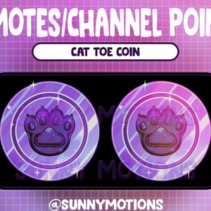 Pastel Purple Paw Toe Twitch Coin Emotes / Channel Points / Kawaii Cute Dog Cat Bean / Streamer Graphics / Gamer / Donation / Sub Bit Badges