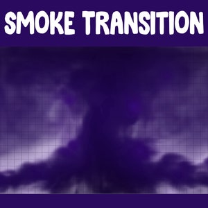 Natural Dark Purple Smoke Animated Twitch Stinger Transition / Purple Smokey / Black Ink / Phase Transition Stream / Minimal Simple Overlay