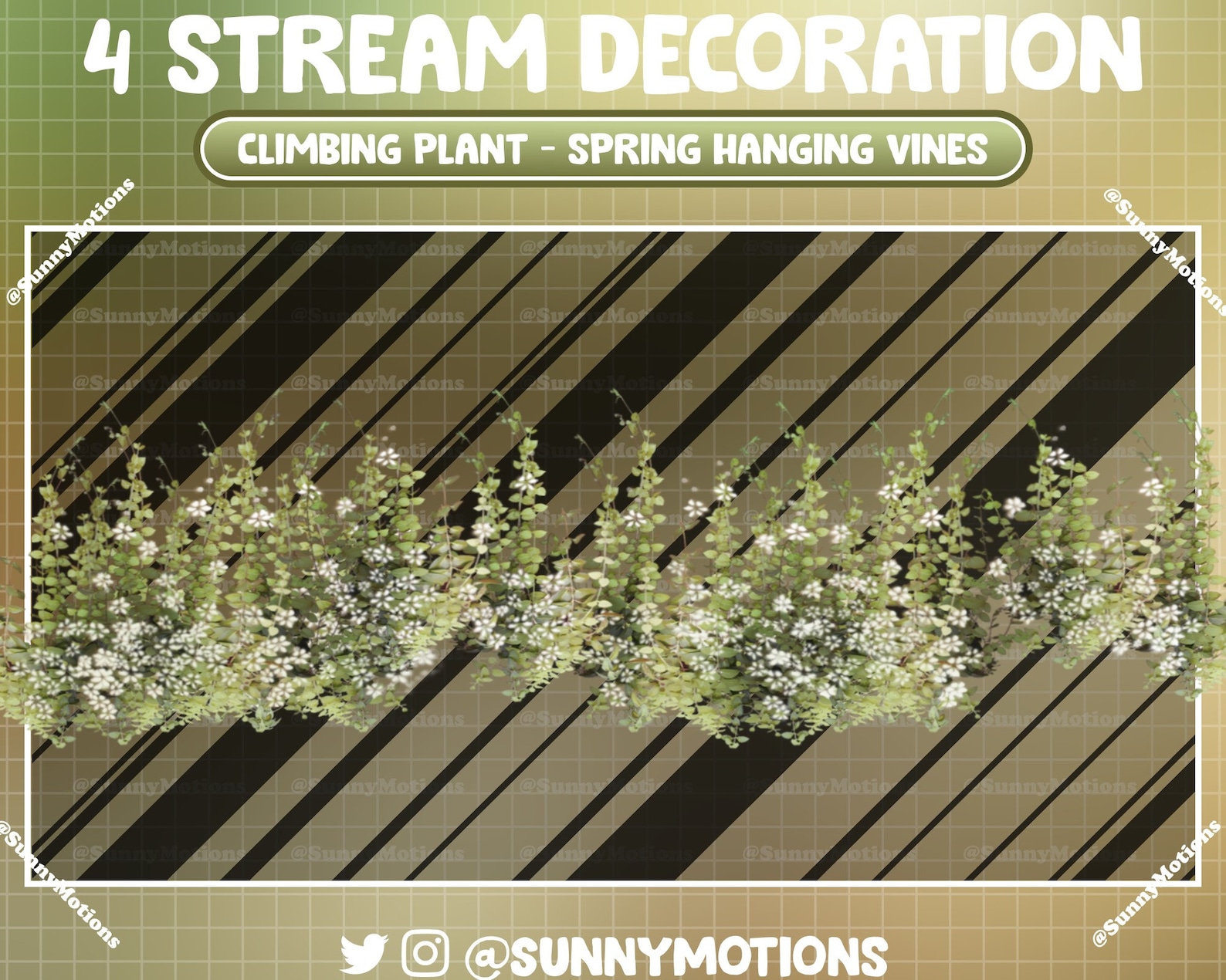 4 Animated Stream Decoration: Aesthetic Charming Climbing Plants ...