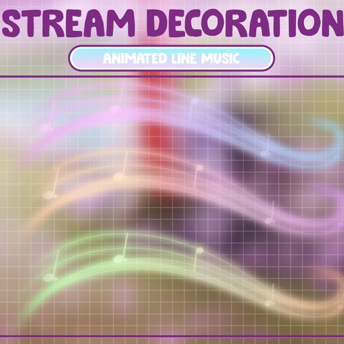 Animated Stream Decoration Music Line / Cute Sound Theme / Etsy