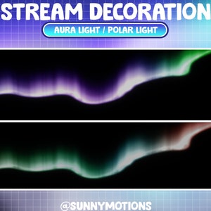 Animated Twitch Stream Decoration: Galaxy Aura Light / Astrology Solar System Add-on Overlay / Christmas Polar/Northern Light / Winter Night