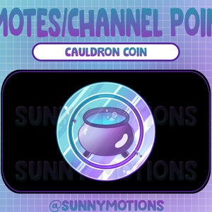 Schillernde Kesselmünzen-Twitch-Emotes / Cooler Kanalpunkt / Kawaii-Zaubertrank / Niedliche Regenbogen-Streamer-Grafiken / Halloween-Sub-Bit-Abzeichen