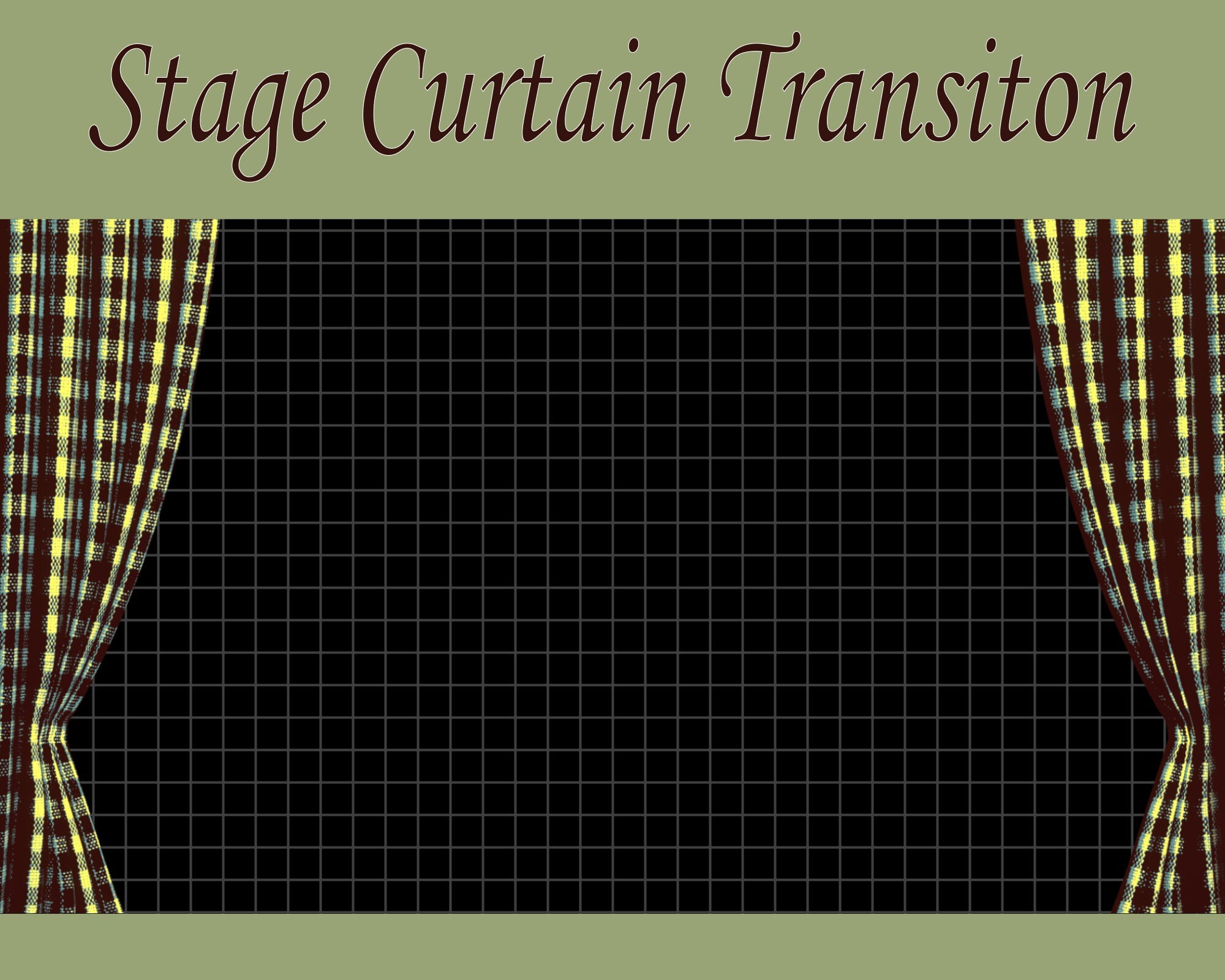 Checkered Fabric Stage Curtains Twitch Animated Stinger Etsy Canada