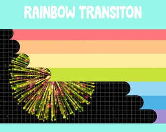 Twitch Stinger-Übergang / Diagonales Gleiten / Pastell-Regenbogen-Feuerwerk Minimale, einfache, saubere, niedliche Überlagerungen / Animierter Twitch-Szenenübergang