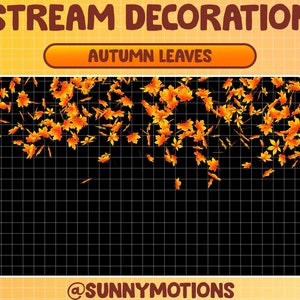 3x Animated Stream Decoration Autumn Leaves Confetti Shooting / Maple ...