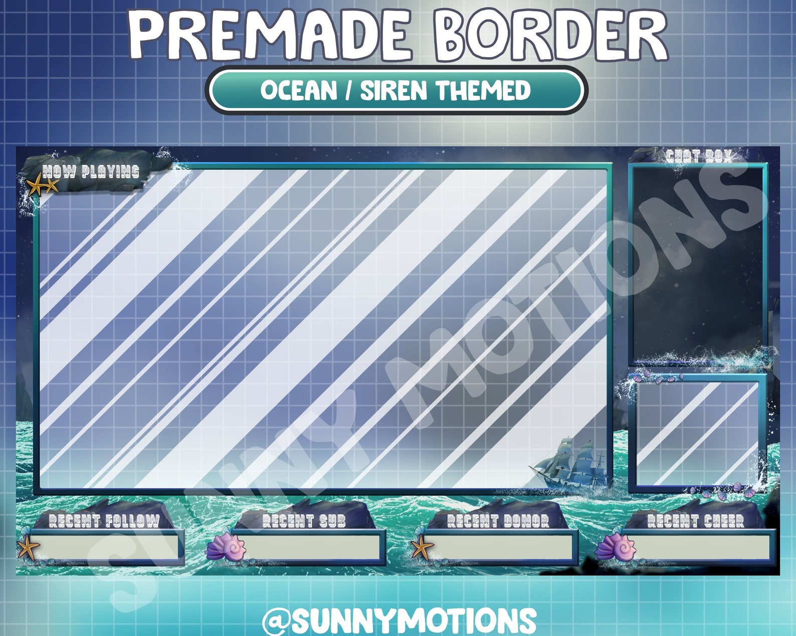 FULL ANIMATED Twitch Stream Package / Ocean Art Theme With Stunning ...