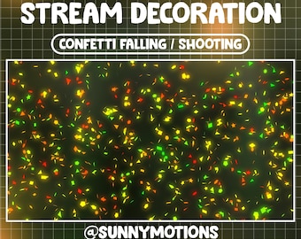Decoración de transmisión animada Disparo de confeti navideño / Fiesta de cumpleaños / Caída de confeti navideño / Celebración / Aniversario / Complemento de Twitch
