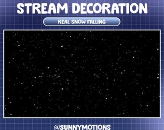 Animated Stream Decoration Real Snow Falling / Cozy Lights Twitch Overlay / Starry Winter Night / Lo-fi Aesthetic Christmas / Xmas Season