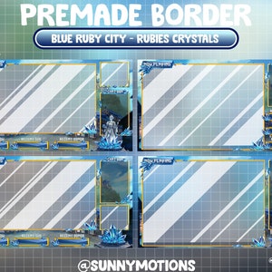 FULL ANIMATED Twitch Stream Package Overlay: Blue Ruby City, Kingdom ...