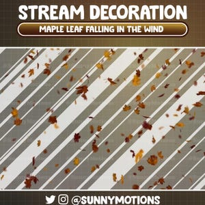 Animierte Stream Dekoration: Ahorn Blätter fallen Twitch Overlay, Herbst Wald, Gelb Grün Herbst Blatt Erntedank Alarm Deco Mixer Discord