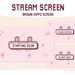 6x Twitch Cute Brown Hippo Sparkle Screens / Kawaii Animal / Streamer ...