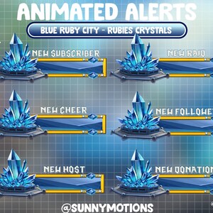 FULL ANIMATED Twitch Stream Package Overlay: Blue Ruby City, Kingdom ...