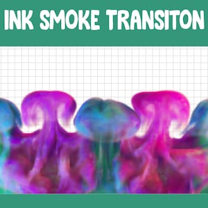 2x Animated Ink Twitch Stinger Transition / Ink Smoke Twitch Transition / Pink Ink Transition Stream /  Minimal Simple Clean Cute Overlays