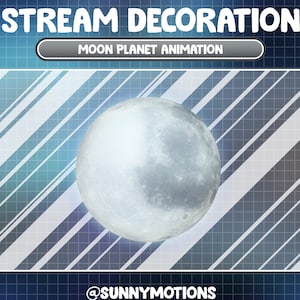 Animated Twitch Stream Decoration: Moon Planet / Galaxy Celestial Space / Add-on Overlay / Star, Solar System / Astronomy Twitch Alert Panel
