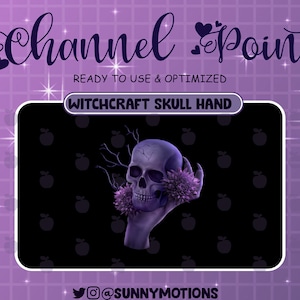Witchcraft Hand Holding Skull Twitch Emotes, Goth, Witchy, Spooky ...