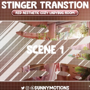 5 Animated Stream Twitch Stinger Transition: Red Aesthetic Day Spring ...