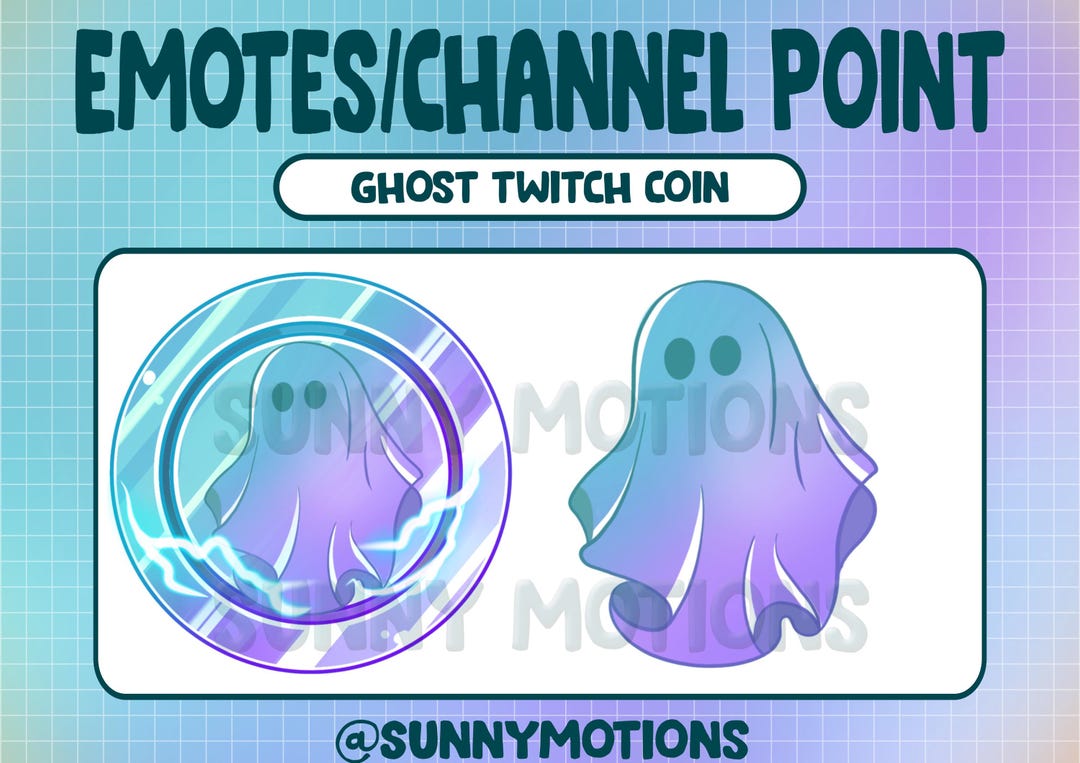Twitch Turquoise Purple Boo Boo Ghost Coin Emotes, Channel Points ...
