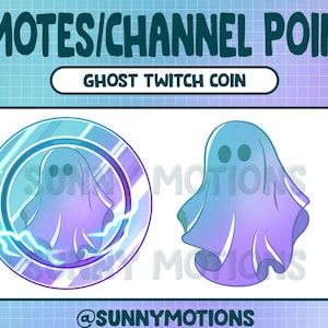 Twitch Turquoise Purple Boo Boo Ghost Coin Emotes, Channel Points, Kawaii Cute Streamer Graphics, Devil Sub Bit Badges, Old Coin, Emblem