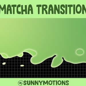 Animated Twitch Stinger Transition / Matcha Liquid Twitch Scene / Stream Graphics / Green Pastel Sea / Ocean Stream Overlay / Simple Clean