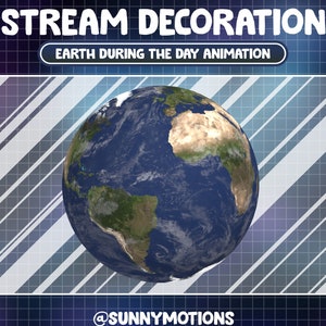 Decoración animada de Twitch Stream: Tierra durante el día / Espacio celestial de galaxia estelar / Superposición adicional de planeta verde / Sistema solar, Astronomía