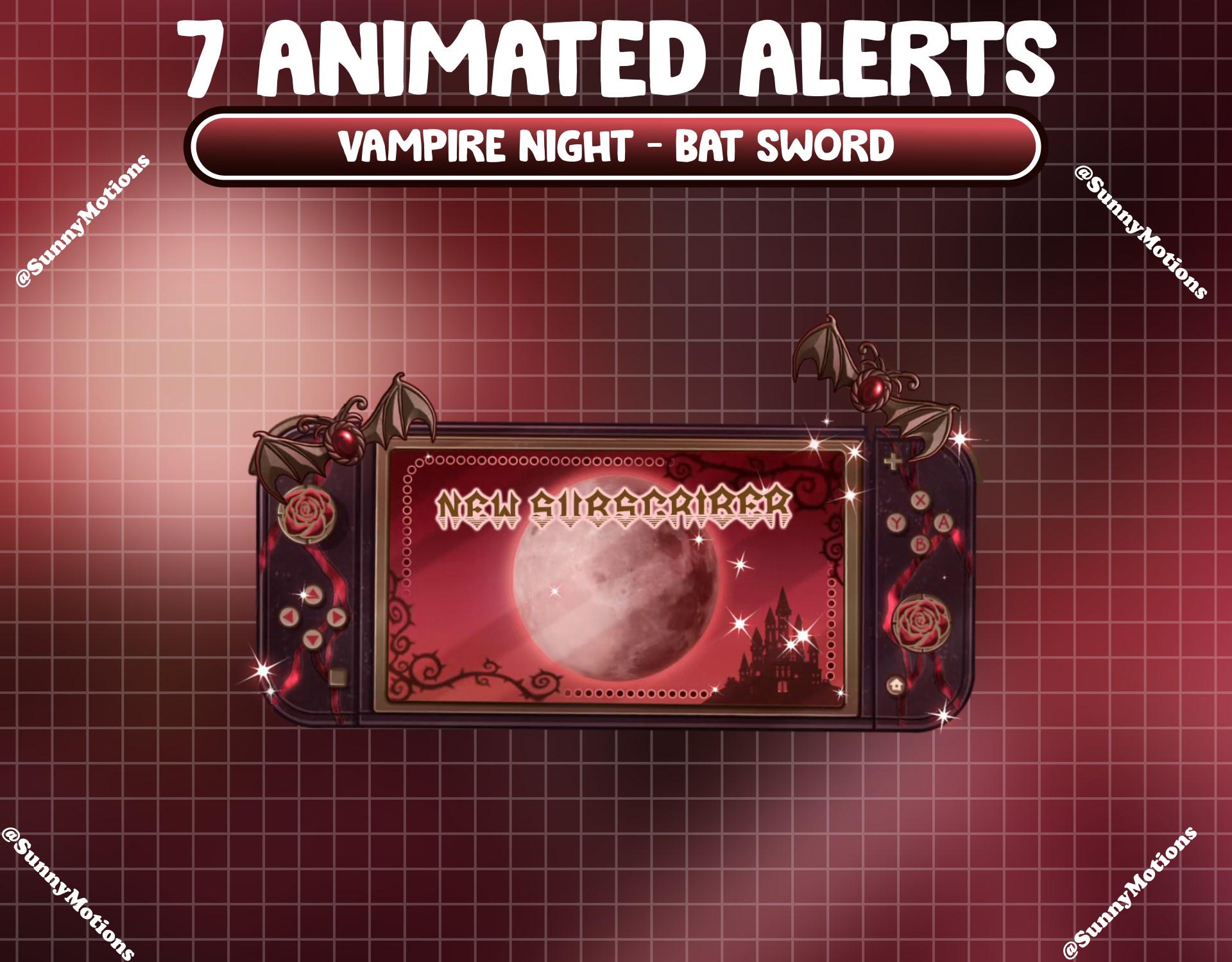 ANIMATED Stream Package: Vampire Gothic Gaming Twitch Overlay, Crimson ...
