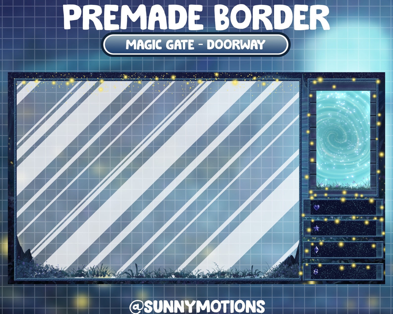 ANIMATED Twitch Overlay Stream Package / Magical Gate / Fantasy ...