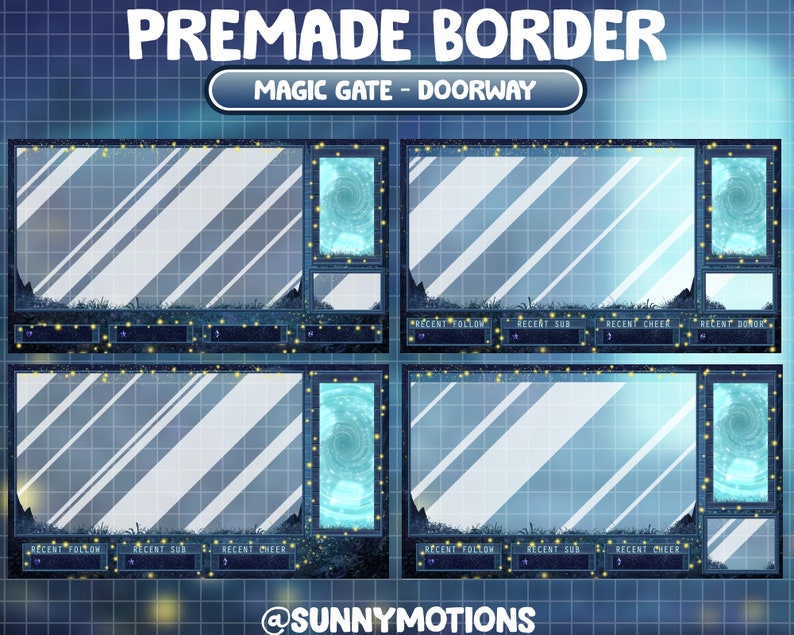 ANIMATED Twitch Overlay Stream Package / Magical Gate / Fantasy ...