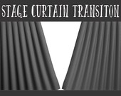 2x Black Stage Curtains Twitch Animated Stinger Transition Animation / Theater Drapes Twitch Transition / Simple Twitch Overlay Transition