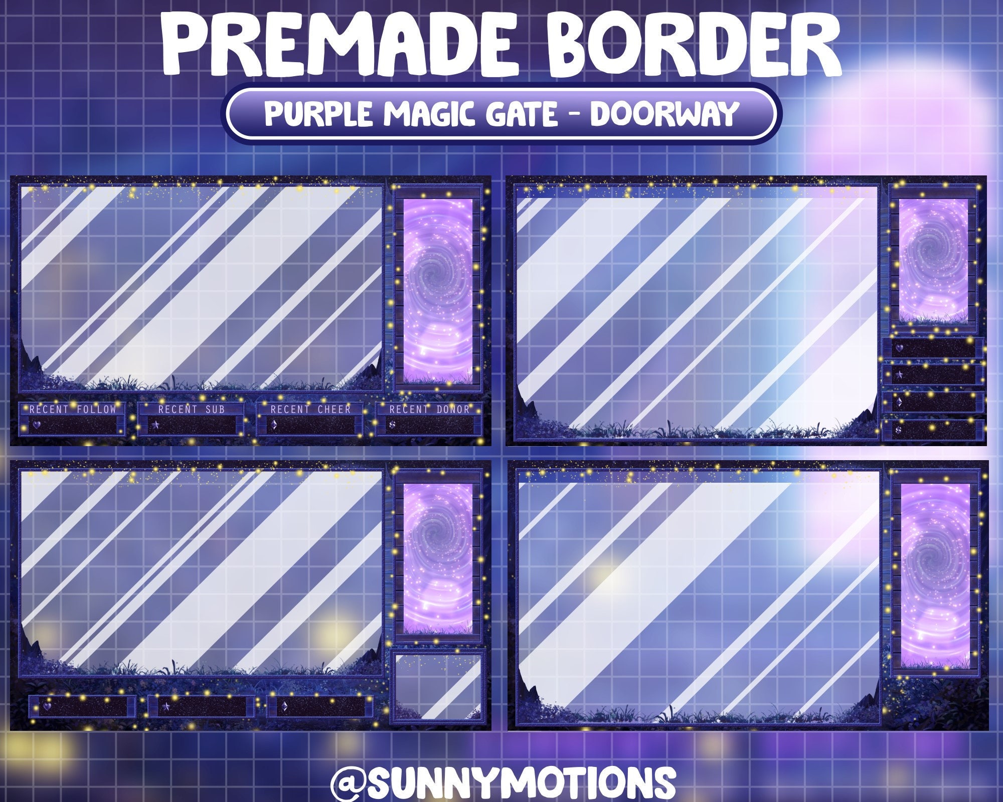 ANIMATED Twitch Overlay Stream Package: Purple Magical Gate / - Etsy Canada