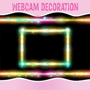Twitch Camera Overlay Flair Decoration | Sparkle | Lights | Pastel | Trendy Cam | Animated Lights Webcam Overlay | ANIMATED Camera Border