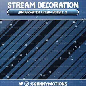 Animated Stream Decoration: Bubbles Are Rising In The Underwater, Deep Ocean Bubble, Fish Sea Mermaid Twitch Overlay, Ambiance Vtuber Asset