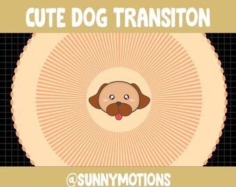 Cute Dog Stinger Transition / Puppy Twitch Stinger Transition / Stream Graphics / Kawaii Animal Animated Streamer Graphics