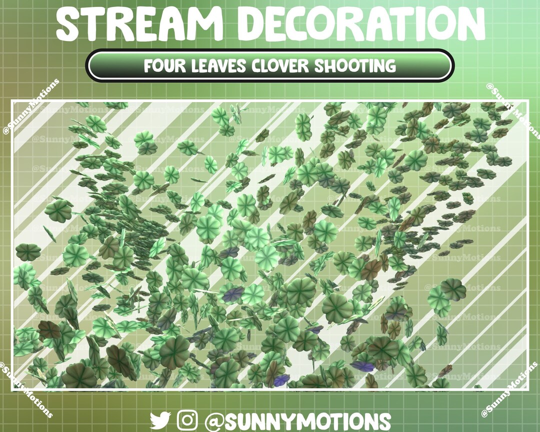 Animated Stream Decoration: Four Leaves Clover Shooting, Pistols Twitch ...