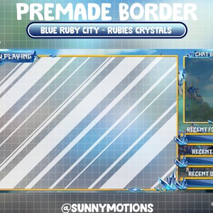 FULL ANIMATED Twitch Stream Package Overlay: Blue Ruby City, Kingdom ...