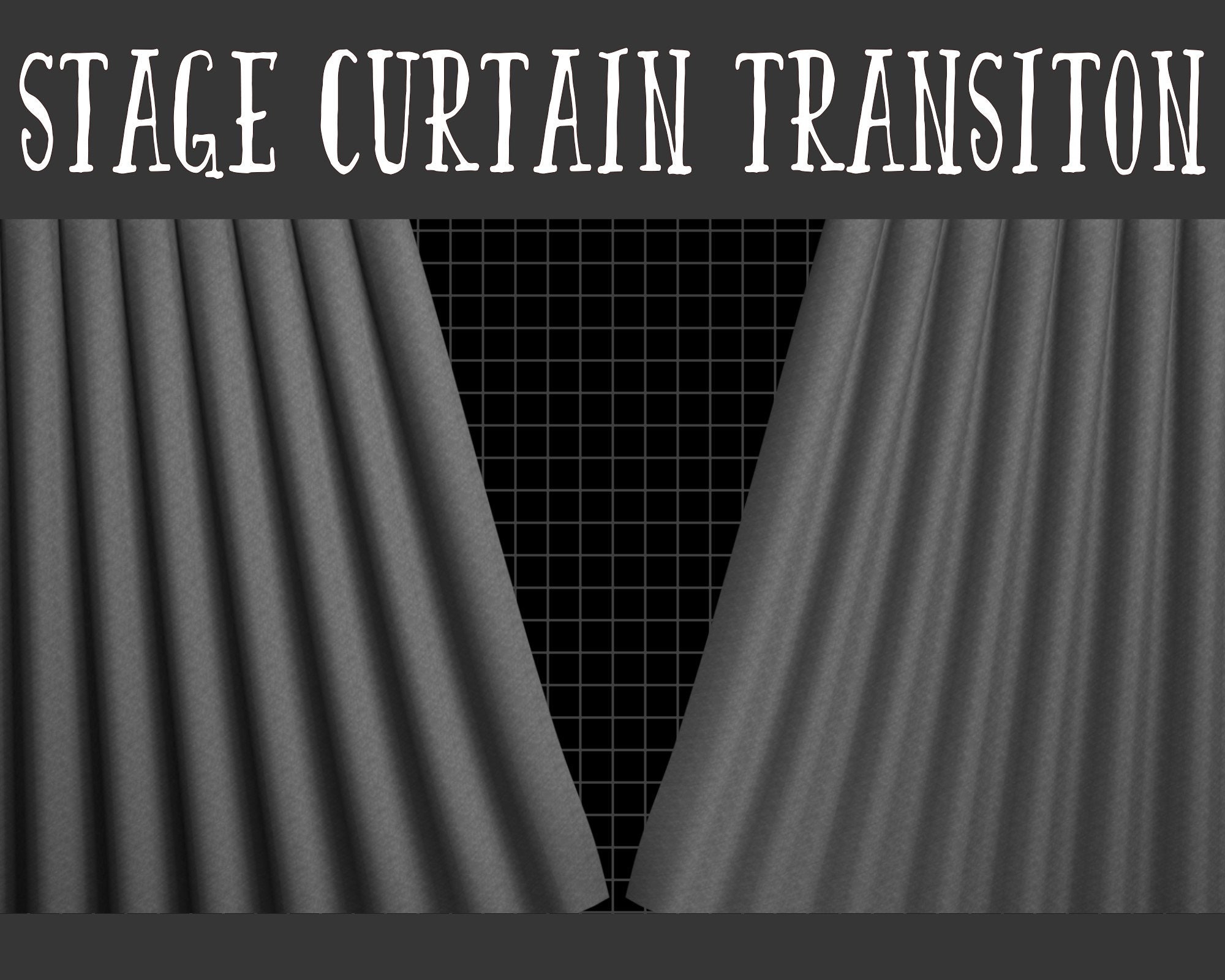 2x Black Stage Curtains Twitch Animated Stinger Transition Etsy