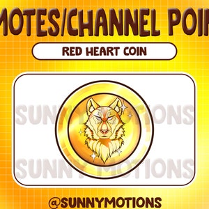 Twitch Cool Wolf Coin Emotes / Channel Points / Kawaii / Cute Animal / Pastel / Streamer Graphics / Gamer / Star / Gold Wolf Sub Bit Badges