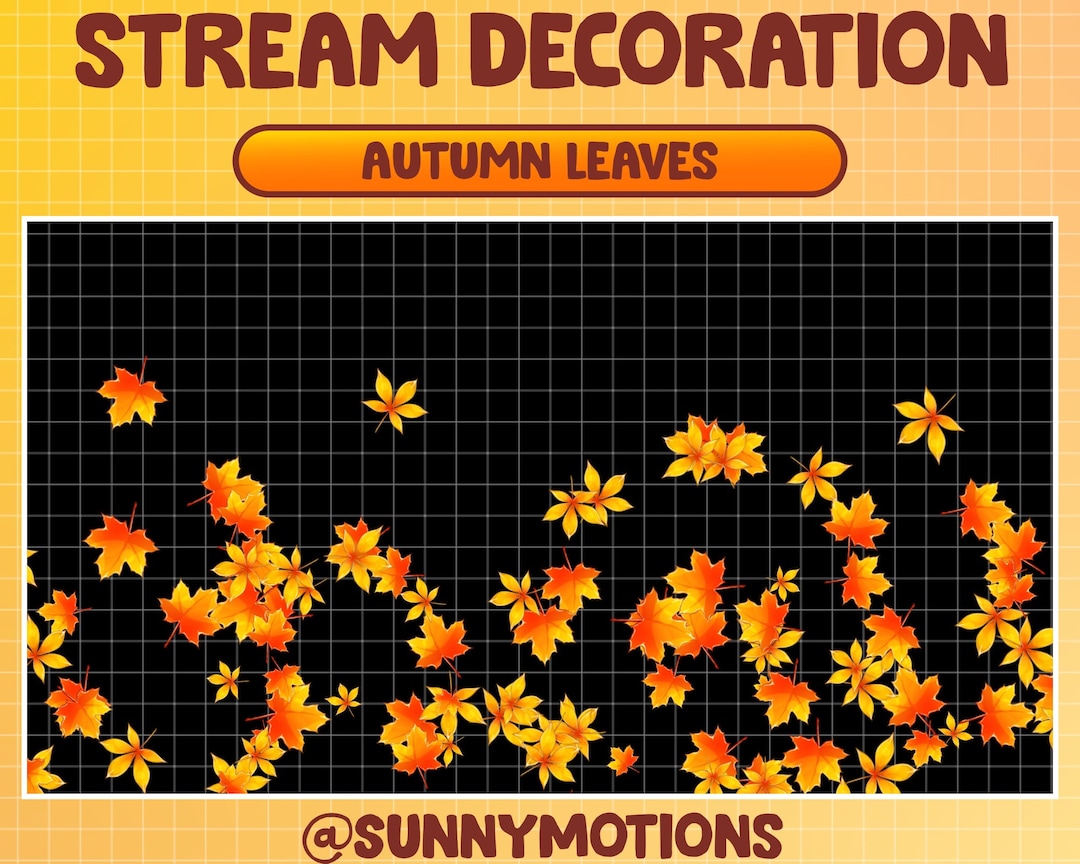 3x Animated Stream Decoration Autumn Leaves Confetti Shooting / Maple ...