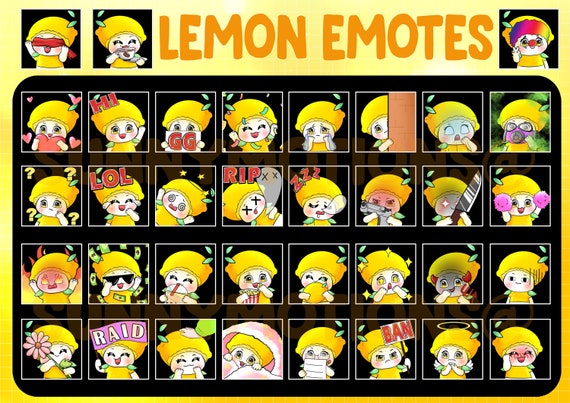 Lemon Emotes Emoticones Chibi White And Black Chibi Emoticon, Onigiri Sushi