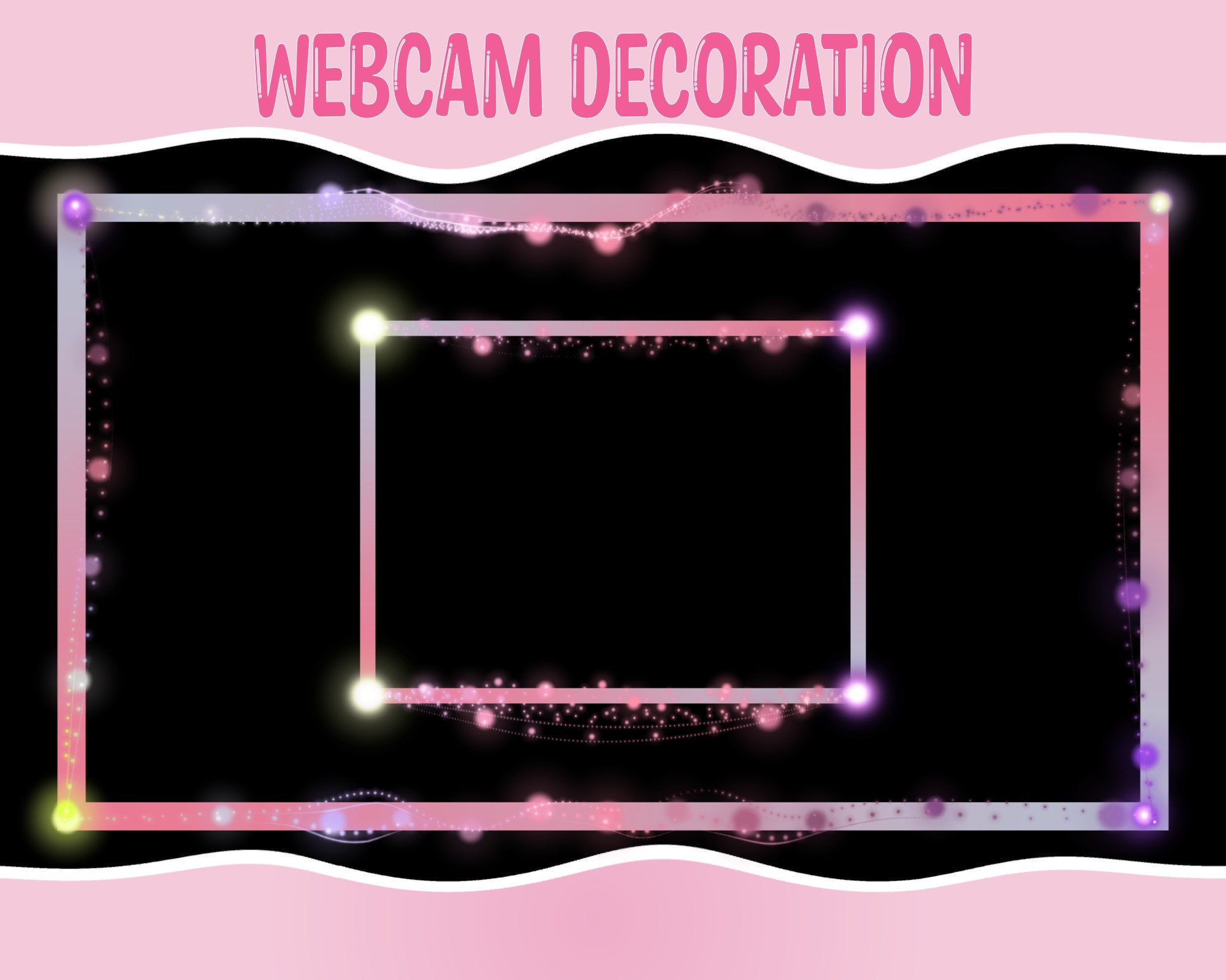 Twitch Camera Overlay Flair Decoration Sparkle Lights Etsy