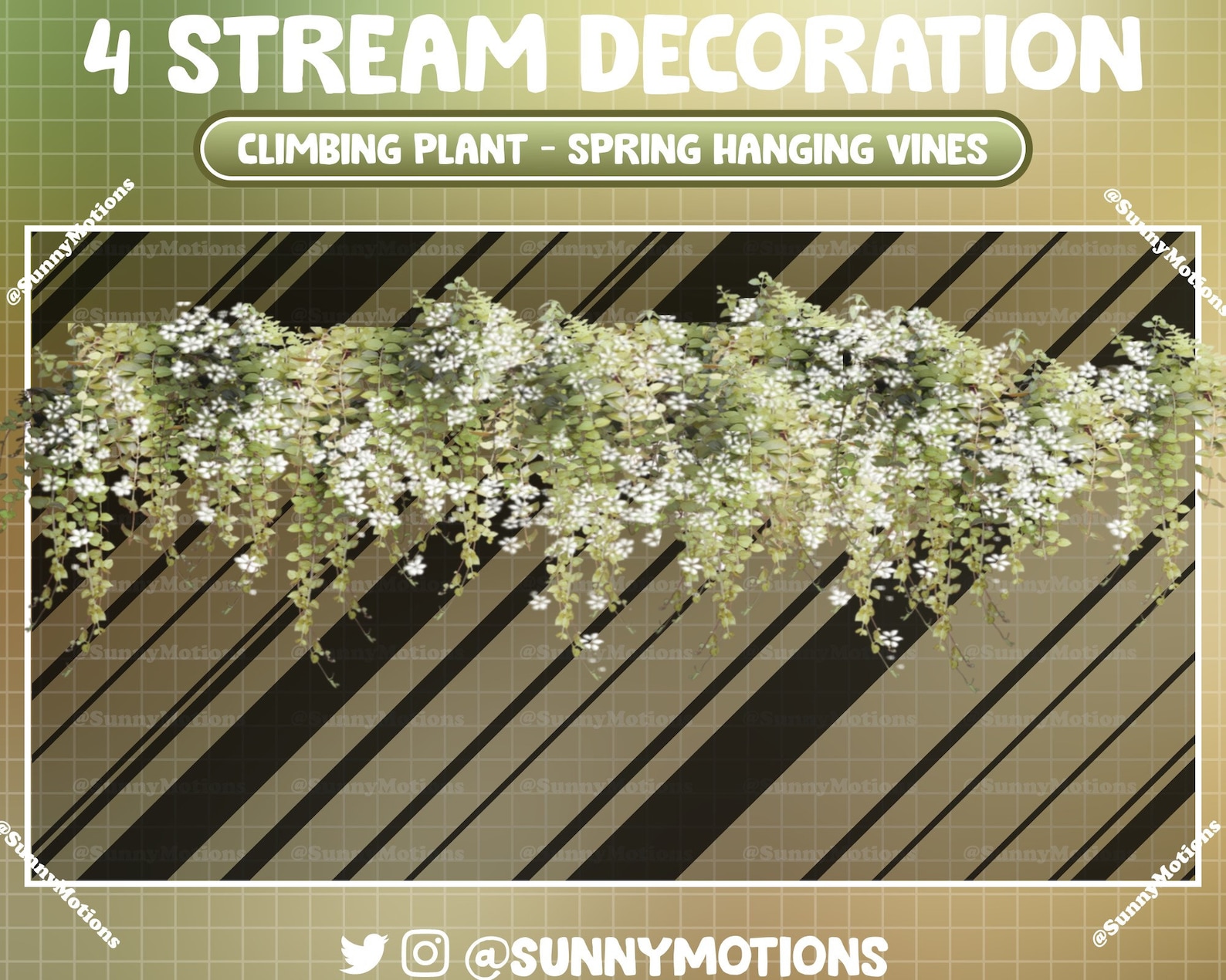 4 Animated Stream Decoration: Aesthetic Charming Climbing Plants ...