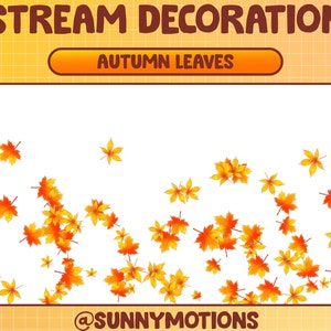 3x Animated Stream Decoration Autumn Leaves Confetti Shooting / Maple ...