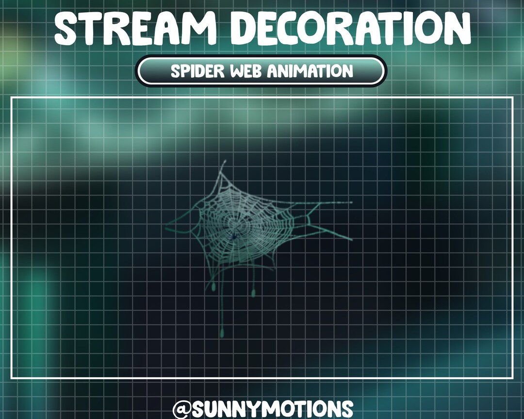 Animated Stream Decoration / Spider Web Animation / Lofi Aesthetic ...