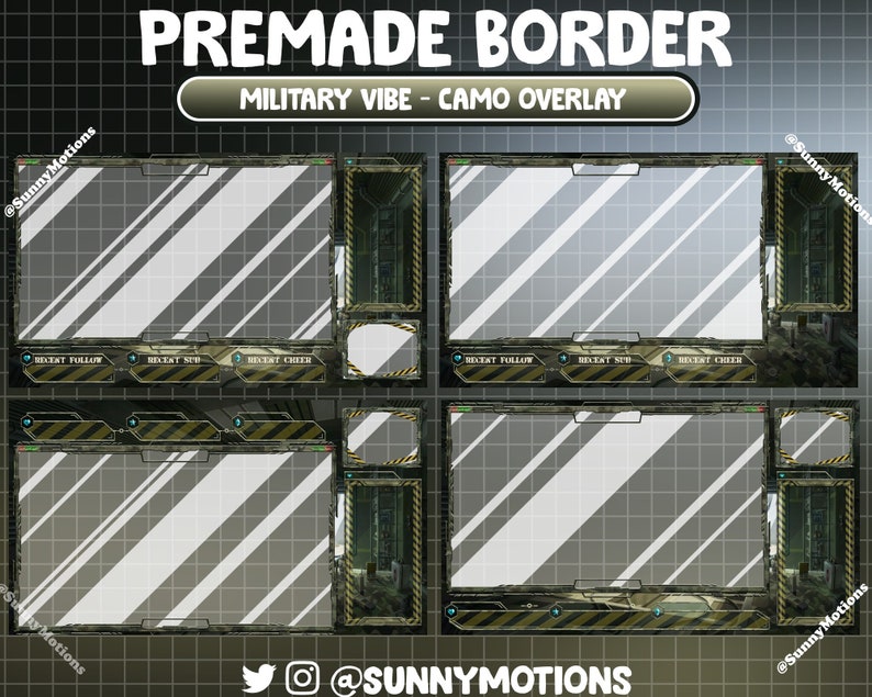FULL ANIMATED Stream Package: Military Room Vibe, Green Camo Twitch Overlay, Military Uniform Train, Soldiers, Armed Forces At Wild Desert image 10