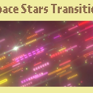 Transición de Stinger de estrellas espaciales / Transición de escena de Twitch animada con líneas de neón / Transición galáctica / Superposición de Twitch animada de Fantasy Galaxy