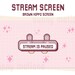 6x Twitch Cute Brown Hippo Sparkle Screens / Kawaii Animal / Streamer ...