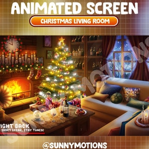 ANIMATED Twitch Stream Screen Overlay / Weihnachtsnacht In Der Stadt / Ästhetisches Weihnachtswohnzimmer / Gemütliches Stadthaus in Noel / Neujahr