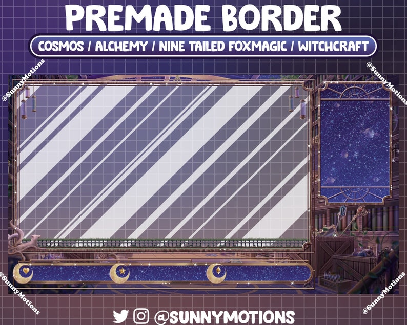 ANIMATED Twitch Overlay Stream Package: Magical Witchcraft, Nine Tailed ...