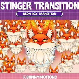 Magical Fox Animated Twitch Stinger Transition / Animal Scene / Phase Transition Stream / Rainbow Simple Clean Overlays / Aesthetic Overlay